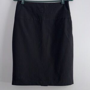 Ricki's Black Pinstripe Pencil Skirt